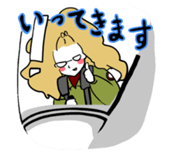 little bit otaku girl with milktea sticker #8633447