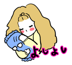 little bit otaku girl with milktea sticker #8633454