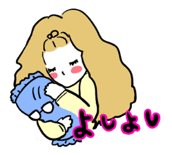 little bit otaku girl with milktea sticker #8633454