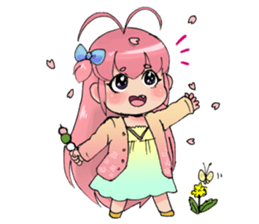 Precocious girl MOKAchan sticker #8634254