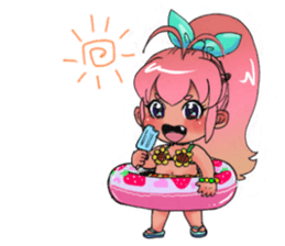 Precocious girl MOKAchan sticker #8634255