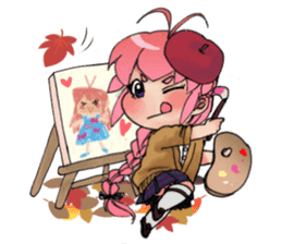 Precocious girl MOKAchan sticker #8634256