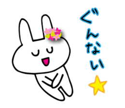 Daily conversation of flower bunny sticker #8635740