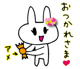 Daily conversation of flower bunny sticker #8635741