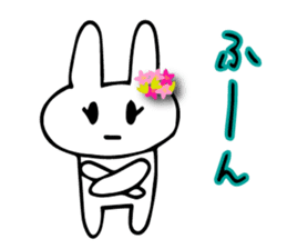 Daily conversation of flower bunny sticker #8635743