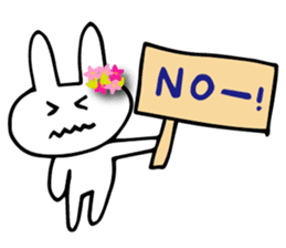 Daily conversation of flower bunny sticker #8635746