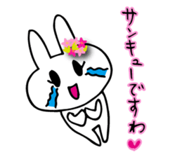 Daily conversation of flower bunny sticker #8635756
