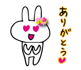 Daily conversation of flower bunny sticker #8635757