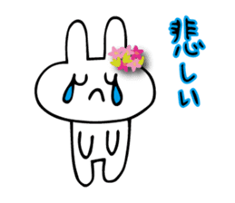 Daily conversation of flower bunny sticker #8635766