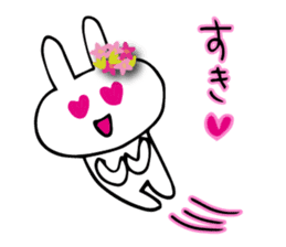 Daily conversation of flower bunny sticker #8635767