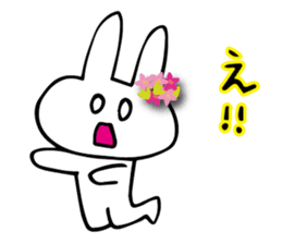 Daily conversation of flower bunny sticker #8635768