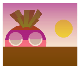 YASAI : Pink Kabu sticker #8635992