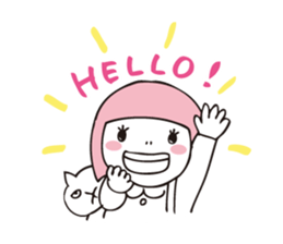 Muu and a cat 2 autumn and winter sticker #8636098