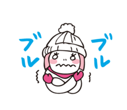 Muu and a cat 2 autumn and winter sticker #8636108