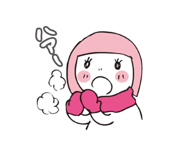 Muu and a cat 2 autumn and winter sticker #8636110