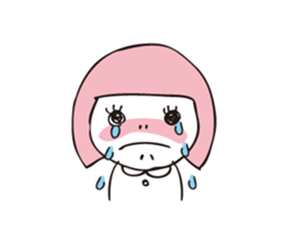 Muu and a cat 2 autumn and winter sticker #8636132