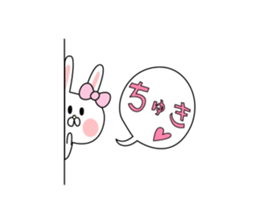 love cute rabbit sticker #8636635