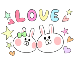 love cute rabbit sticker #8636650