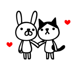 Greetings cat and animals(Love ver.) sticker #8638346