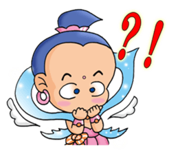 The Cuter flying little girls sticker #8639782