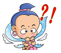 The Cuter flying little girls sticker #8639782