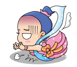 The Cuter flying little girls sticker #8639784