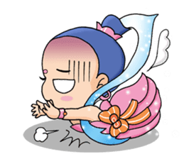 The Cuter flying little girls sticker #8639784