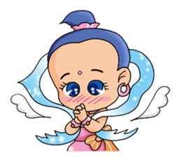 The Cuter flying little girls sticker #8639787