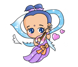 The Cuter flying little girls sticker #8639789