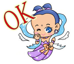 The Cuter flying little girls sticker #8639792