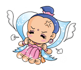 The Cuter flying little girls sticker #8639802