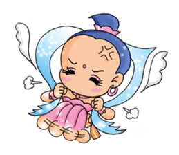 The Cuter flying little girls sticker #8639802