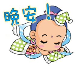 The Cuter flying little girls sticker #8639803