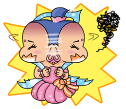 The Cuter flying little girls sticker #8639805