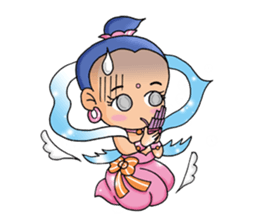 The Cuter flying little girls sticker #8639807