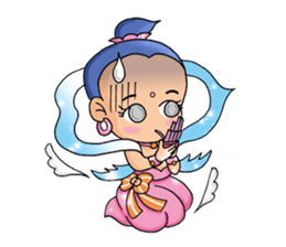 The Cuter flying little girls sticker #8639807