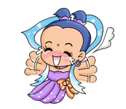 The Cuter flying little girls sticker #8639810