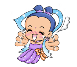 The Cuter flying little girls sticker #8639810