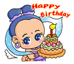 The Cuter flying little girls sticker #8639813