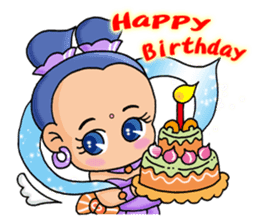 The Cuter flying little girls sticker #8639813