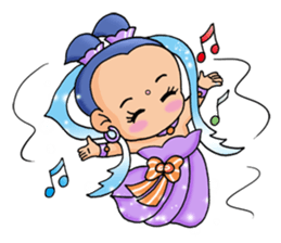 The Cuter flying little girls sticker #8639816