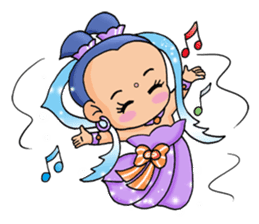 The Cuter flying little girls sticker #8639816