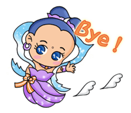 The Cuter flying little girls sticker #8639817