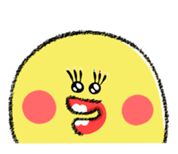 Hiroshima Chicks Crayon(Do not listen) sticker #8639857