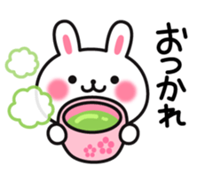 Rabbit attentive sticker #8640150