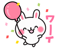 Rabbit attentive sticker #8640166