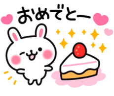 Rabbit attentive sticker #8640176