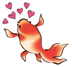 UKIYOE goldfish sticker #8640503