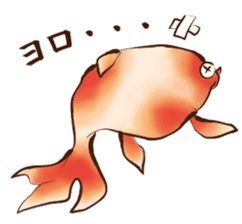 UKIYOE goldfish sticker #8640519