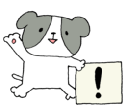 Dog and kanjis. sticker #8640972